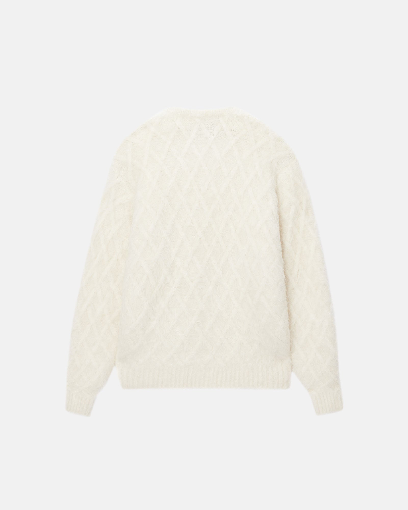 FUZZY LATTICE CREW SWEATER